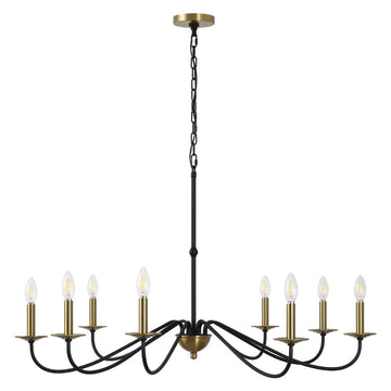 Wicklow 40" 8-Light Bohemian Farmhouse Iron LED Chandelier